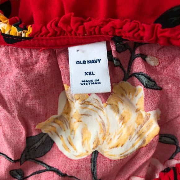 Old Navy Women's Boho Dress Size XXL Floral Bell Sleeve Elastic Waist *Spot* - Picture 3 of 11